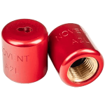 Novent Red A2L Locking Refrigerant Caps, 5/16" Thread, 50 pk